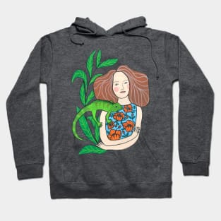 Girl And A Chameleon Hoodie